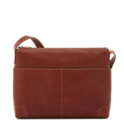 Galileo Men's messenger in vintage leather color sepia