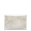 Galileo Men's card case in metallic leather color metallic silver