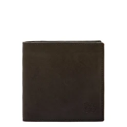 Galileo Men's bi-fold wallet in vintage leather color black