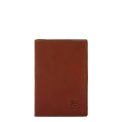 Galileo Men's card case in vintage leather color sepia
