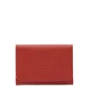 Galileo Men's card case in leather color red