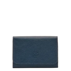 Galileo Men's card case in leather color blue