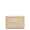 Galileo Men's card case in metallic leather color metallic platinum