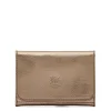 Galileo Men's card case in metallic leather color metallic bronze