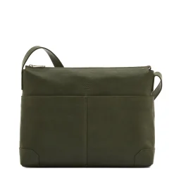 Galileo Men's messenger in vintage leather color forest