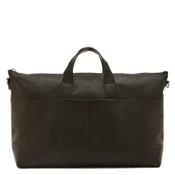 Galileo Men's travel bag in vintage leather color black