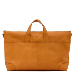Galileo Men's travel bag in vintage leather color natural