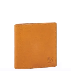 Galileo Men's bi-fold wallet in vintage leather color natural