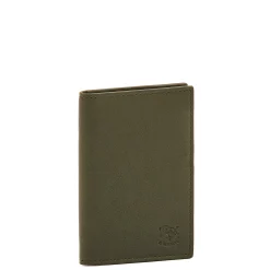 Galileo Men's card case in vintage leather color forest