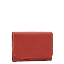 Galileo Men's card case in leather color red