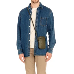 Galileo Men's case in vintage leather color forest