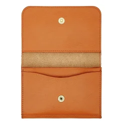 Galileo Men's card case in leather color caramel