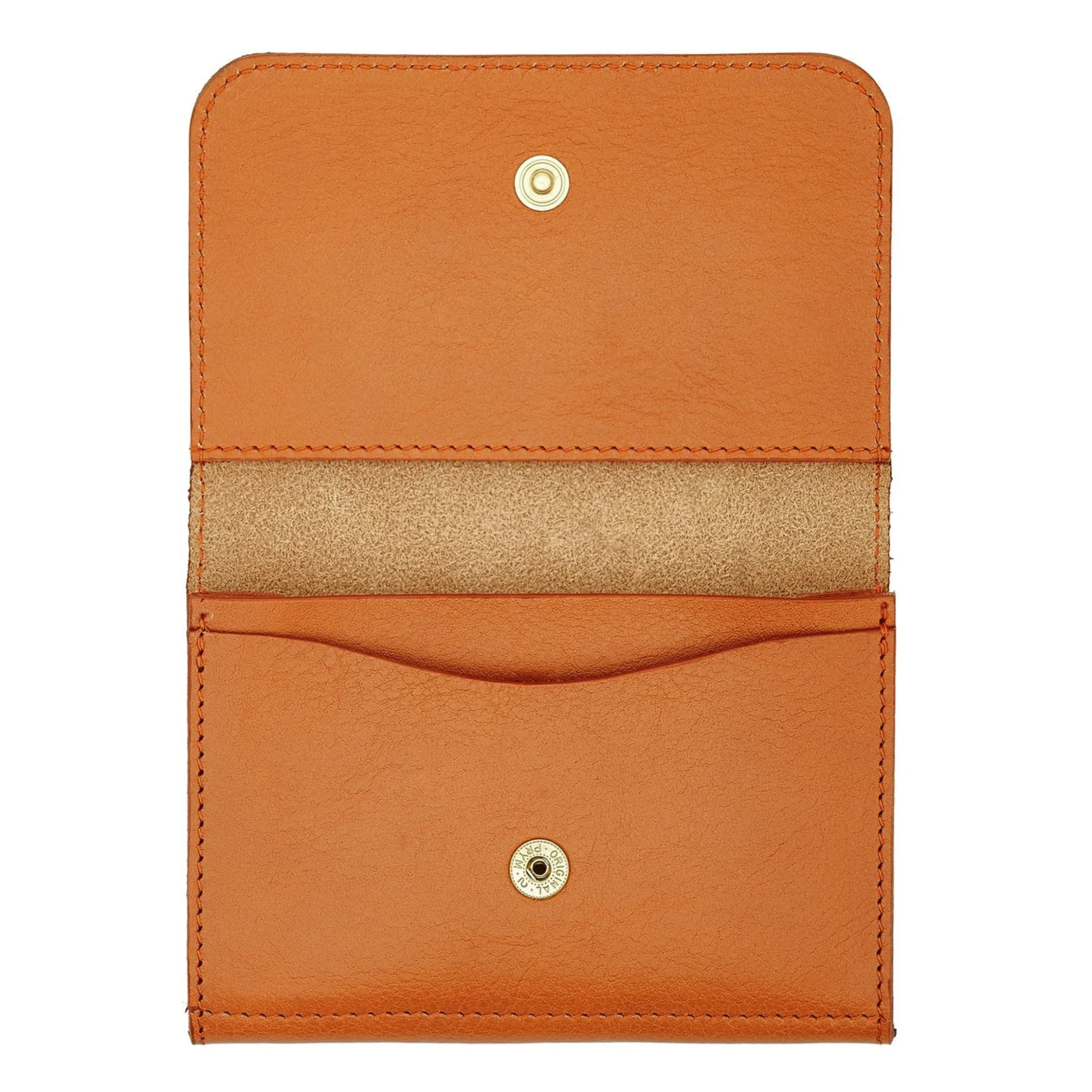 Galileo Men's card case in leather color caramel