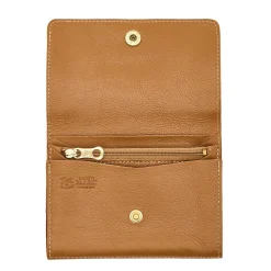 Galileo Men's card case in leather color gianduia