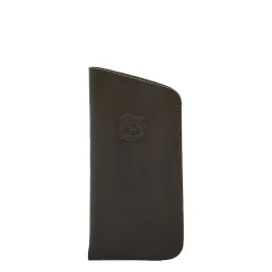 Glasses case in leather color black