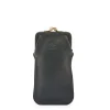 Glasses case in leather color blue