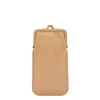 Glasses case in leather color caffelatte
