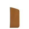 Glasses case in leather color gianduia