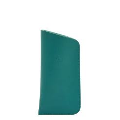 Glasses case in leather color polinesia