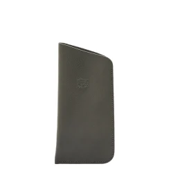 Glasses case in leather color grafite