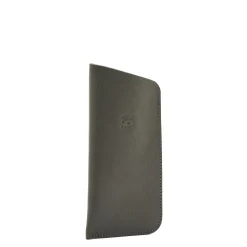 Glasses case in leather color grafite