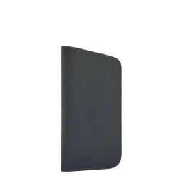 Glasses case in leather color blue