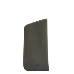 Glasses case in leather color grafite