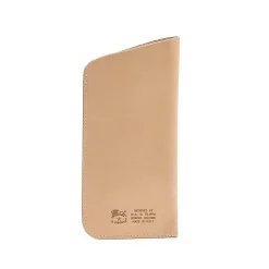 Glasses case in leather color natural