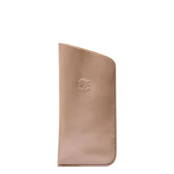 Glasses case in metallic leather color metallic bronze