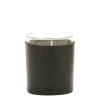 Home Candle Holder in leather color black