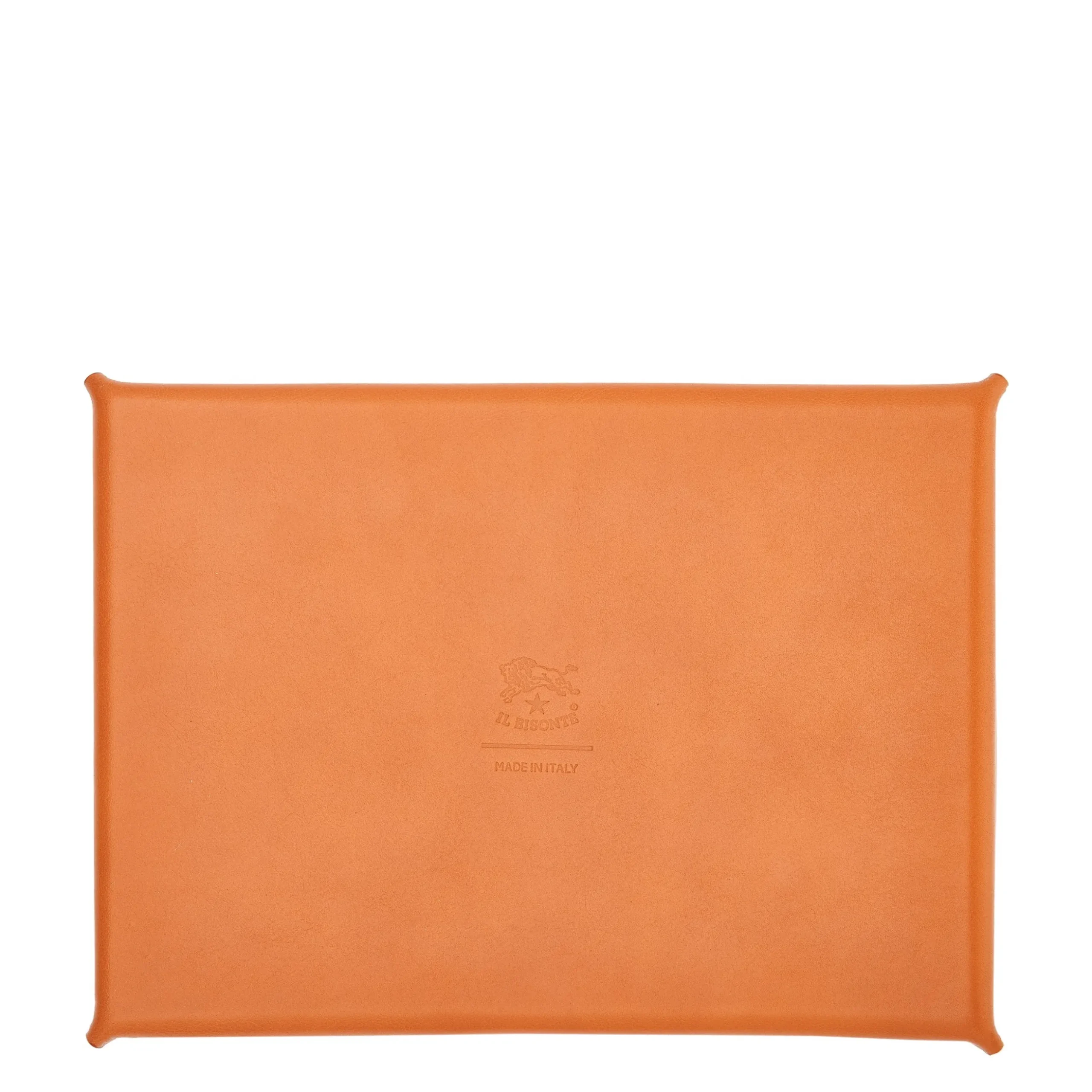 Home Valet tray in leather color caramel