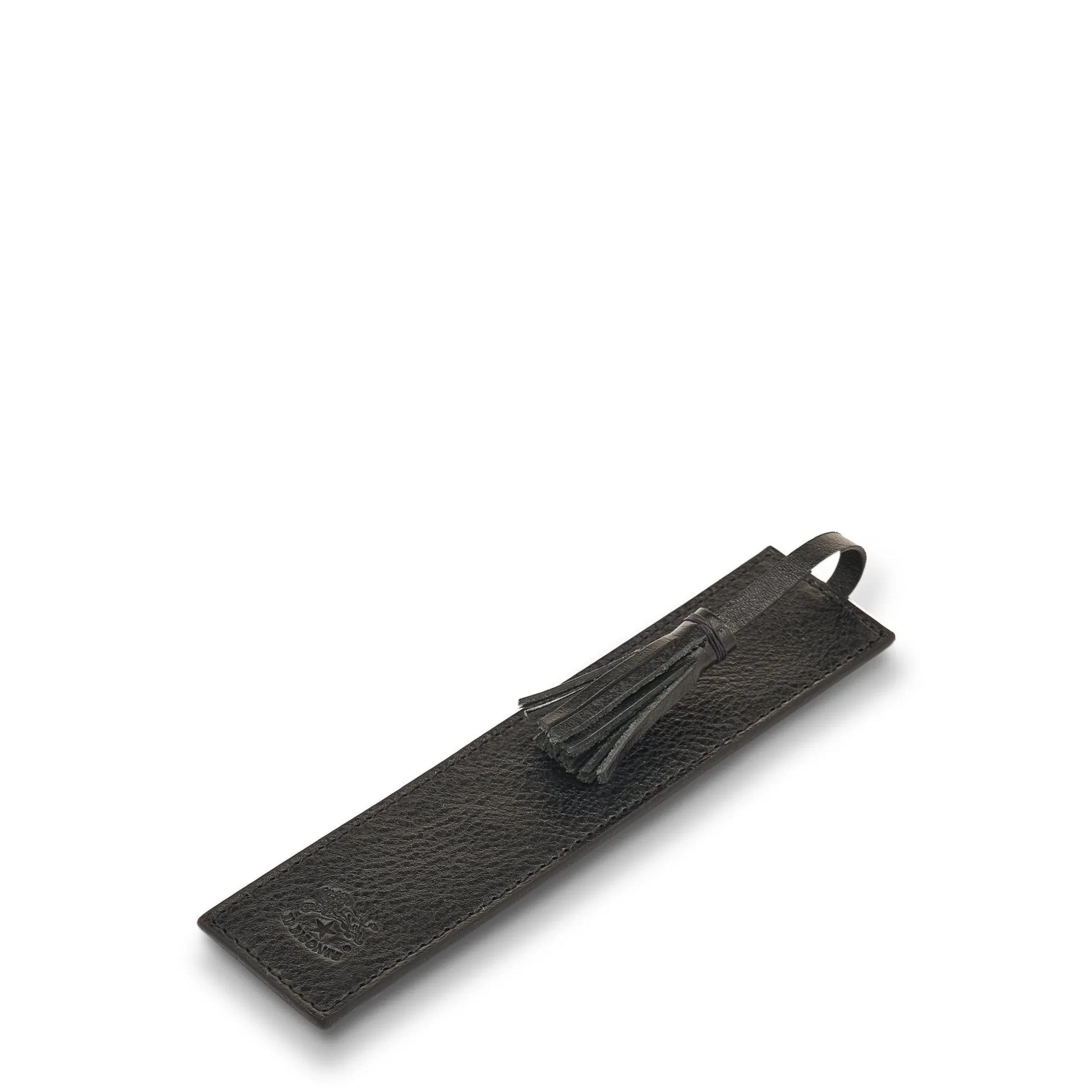 Home Bookmark in leather color black