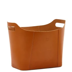 Home Container in leather color caramel