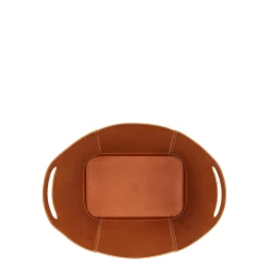 Home Container in leather color caramel