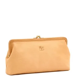 Il bisonte - s. vale Women's clutch bag in leather color natural