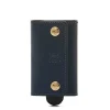 Keyring in leather color blue