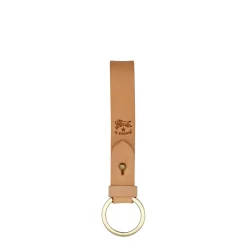 Keyring in leather color natural