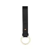 Keyring in leather color black
