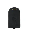 Keyring in leather color black