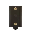Keyring in leather color black