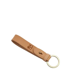 Keyring in leather color natural