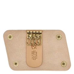 Keyring in leather color natural