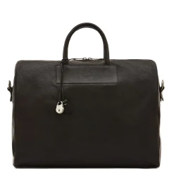 Lorenzo Travel bag in vintage leather color black