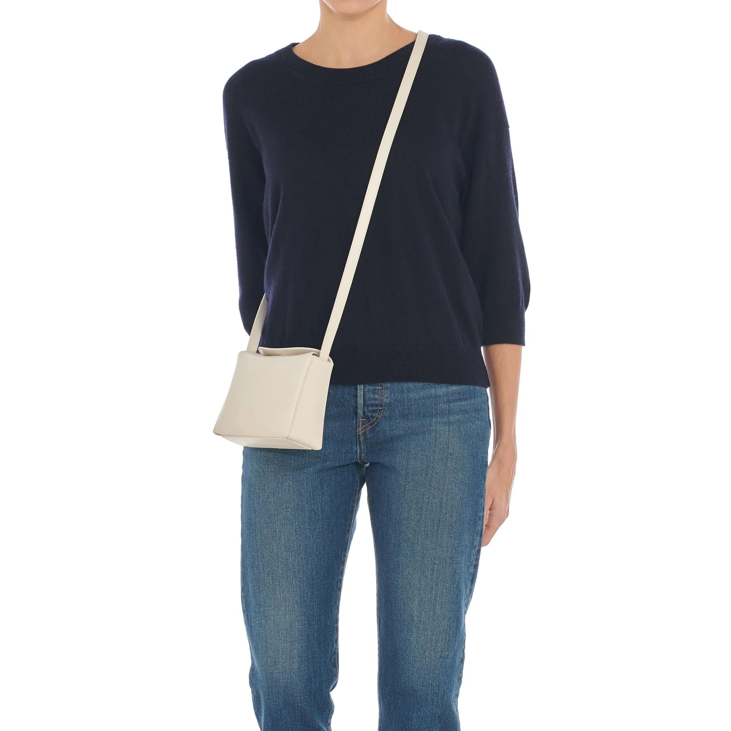 Maggio Women's crossbody bag in leather color white seal