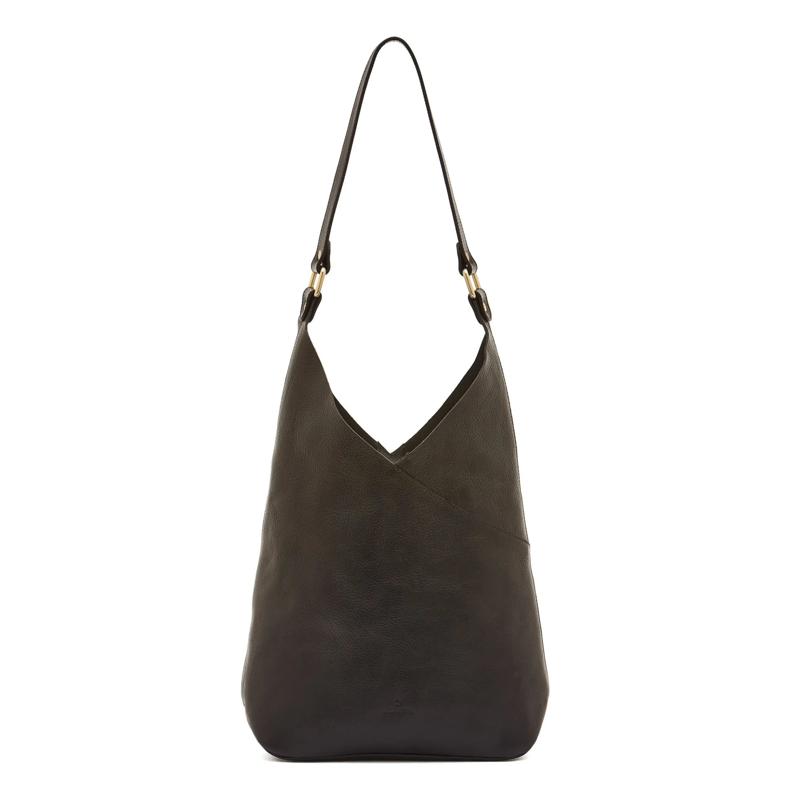 Malibu Women's shoulder bag in leather color black