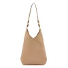 Malibu Women's shoulder bag in leather color caffelatte