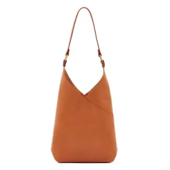 Malibu Women's shoulder bag in leather color caramel