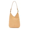 Malibu Women's shoulder bag in leather color natural