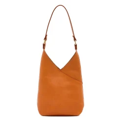 Malibu Women's shoulder bag in leather color caramel