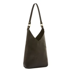Malibu Women's shoulder bag in leather color black